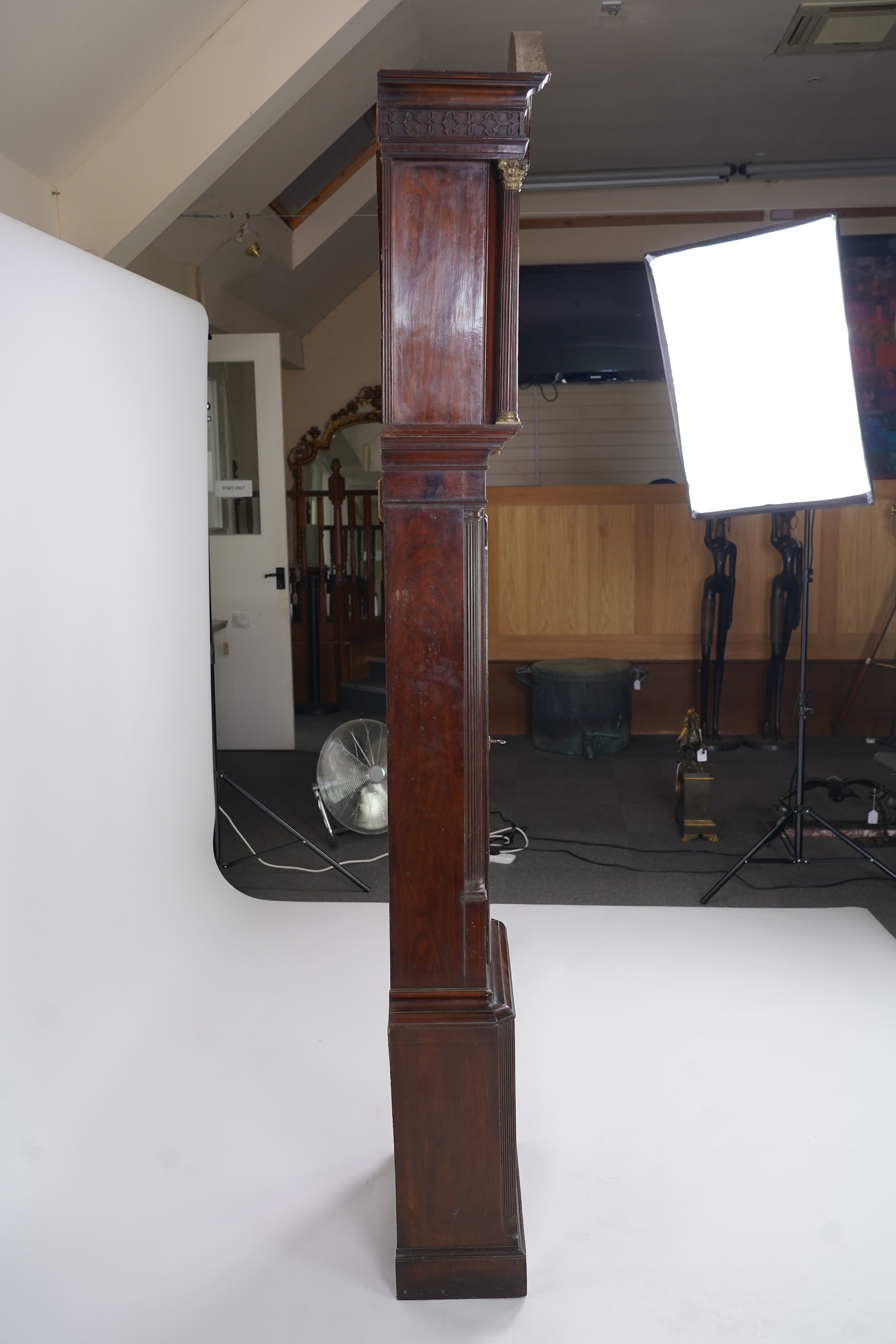 A mid 18th century mahogany eight day longcase clock, the inner chapter ring signed D. Seddon, Frodsham, for Daniel Seddon